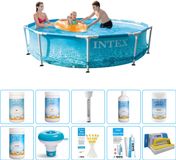 Intex Rond Frame Zwembad - 305 x 76 cm - Waterprint - 11-delig