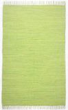 Dhurry Happy Cotton plat geweven tapijt van 100% katoen, handgeweven, wasbaar, aan beide zijden bruikbaar, 120 x 180 cm, groen