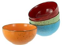 CreaTable, 22874, serie Nature Collection Mediterraan, 4-delige serviesset voor 4 personen, Boeddha Bowl van aardewerk, vaatwasser- en magnetronbestendig, kwaliteitsproductie
