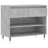 VidaXL Schoenenkast 70x36x60 cm Bewerkt Hout Betongrijs