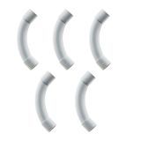 Zenitech - Set Van 5 Bochten Voor Tube IRL Ø20mm - Stijve PVC Aftakbochten Voor Kabelbeheer - Aanpasbaar Aan Verschillende Kabelgroottes - Grijs