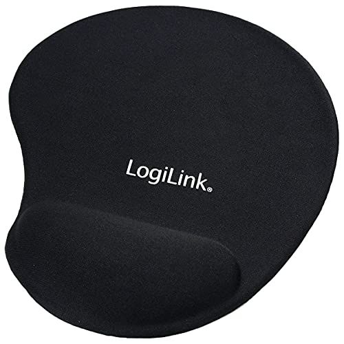 LogiLink Gel Muismat met Polssteun Zwart