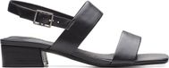 Clarks Dames Sandalen met hak Seren25 Strap - Zwart Leer - Maat 37