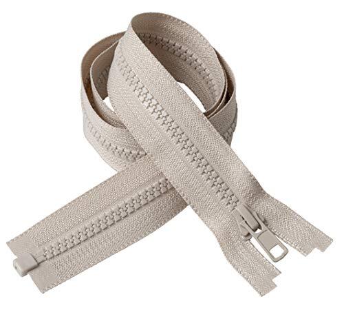 IPEA Ritssluiting lengte 35 cm – kleur beige – 2 stuks – ketting maat #5 – deelbare ritssluitingen voor inrichting, naaien – ritssluiting – breedte 30 mm