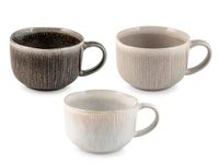 H&H Set 6 Tazze Jumbo Yucatan In Stoneware Colori Assortiti Cc 600