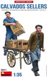 MiniArt Modelbouwpakket Militaire voertuigen - 38071 Calvados Verkopers - 2 Figuren - Kar en Kratten met Flessen Plastic - 1:35 - Modelbouw
