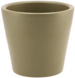 DK Design Bloempot/plantenpot - Vinci - olijfgroen mat - voor kamerplant - D13 x H15 cm