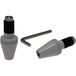 ONE By Camamoto Stuurset van CNC-aluminium "Conical" / Stuurstangen Set voor Motorfiets Scooter AM6 | Kleur Wit | Universeel Inclusief Adapter