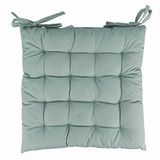 Set Estè Set van 2 zitkussens voor outdoorstoel, waterafstotend, saliegroen, 40 x 40 cm, van katoen en polyester