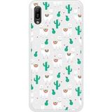 Cactus et Alpaga Bedrukt siliconen hoesje compatibel met Y6 2019