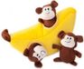 ZippyPaws Hondenspecials Pluche Hondenpuzzel Banaan met apen