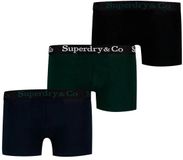 Superdry M3110481a Trunk Boxers 3 Eenheden L Mannen Zwart / Enamel Green / Navy