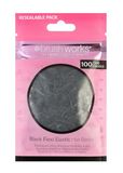Brushworks Zwarte Flexi Elastische Haarbanden - 100 Stuks