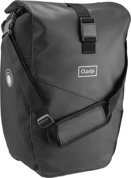 Clarijs fietstas solobag 24L zwart - Enkele fietstas - Achter - Waterdicht - Zwart