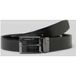 JOOP! Leren Riem Adjustable Coll. Belt 3,5 CM W95 Black-D`Brown Zwart Donkerbruin