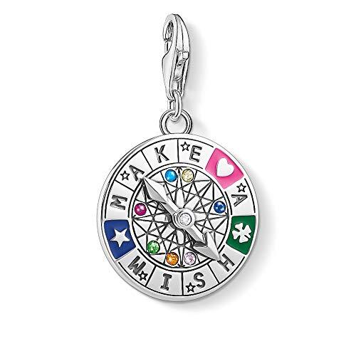 Thomas Sabo Dames Charm-Hanger Locksrad Make a Wish 925 Sterling Zilver 1818-340-7