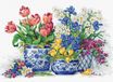Luca-S Borduurpakket Spring Flowers - Lentetuin - Telpatroon om te Borduren