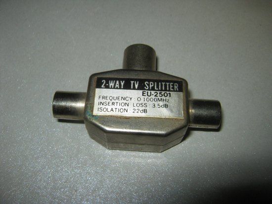 Enzo Pro-1 TV T-stuk metaal coax splitter