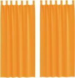 vidaXL Gordijnen met lussen 2 stuks 140x245 cm oranje