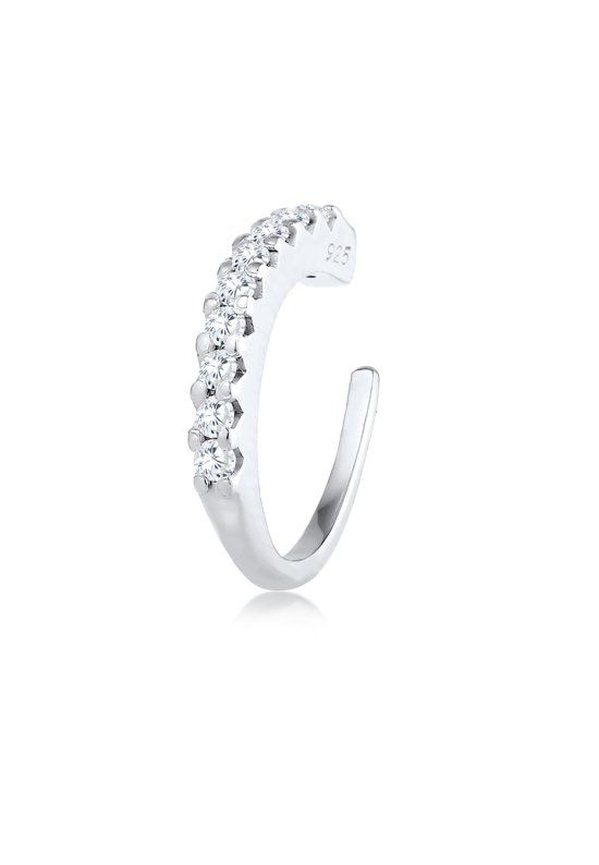 Elli Oorbellen Single Earcuff Zirkonia Kristallen Trend 925 Sterling Zilver