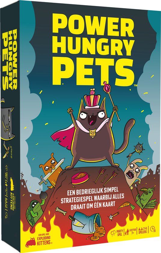 Power Hungry Pets - Nederlandstalig Kaartspel - Partyspel - Exploding Kittens