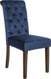 CLP Lisburn Eetkamerstoel blauw Fluweel
