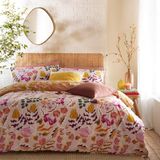 furn. Protea Dekbedovertrek Set Roze, King (U.K. Standard)