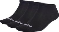adidas Sportswear Dunne Linear Korte Sokken 3 Paar - Unisex - Zwart - 28-30