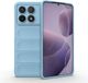 Techsuit Hoesje geschikt voor Xiaomi Poco F6 Pro - Magic Shield Silicone Back Cover - Blauw
