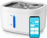 Fontaine à boire silencieuse en inox - Sans fil avec pile de 3000 mAh, détection automatique, circulation et filtration efficace - Pour chats et animaux de compagnie - 2,5 L / 85 oz