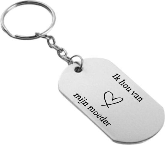 Akyol - Ik hou van mijn moeder Sleutelhanger - Unisex - Cadeau voor je moeder