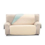 Martina Home Bankhoes gewatteerd, omkeerbaar, barnsteen, 4-zits, XL, beige/aquamarijn