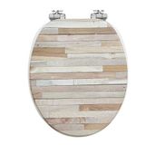 Woody WC-bril van hout | MDF, valrem, roestvrijstalen scharnieren
