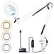 Lampe loupe LED avec pince, grossissement 10x, 3 modes de couleur, dimmable, blanc