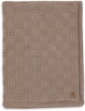 Jollein Baby Deken Wieg - 75x100cm - Box Knit - Milky Coffee/Velvet