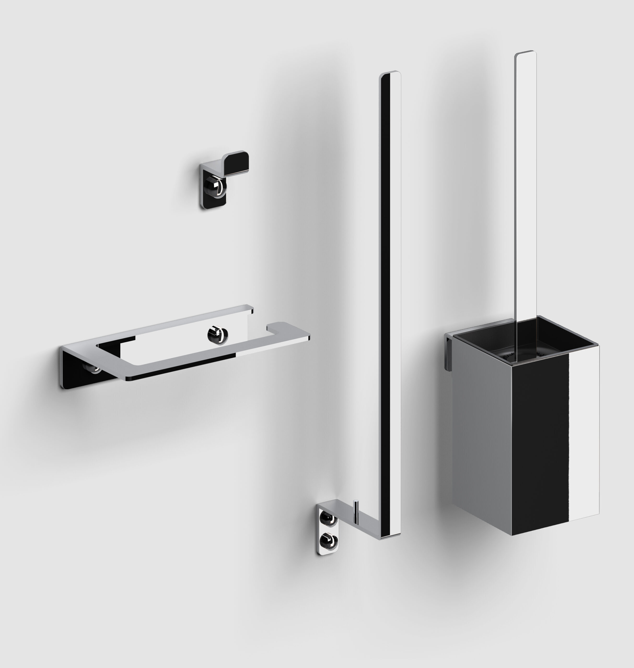 Clou Fold toilet accessoireset, chroom