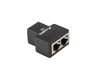 Lanberg ADS-RJ45-2RJ45-OS Séparateur/combineur de câbles Séparateur de câble Noir