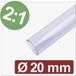 Quadrios 25CA613 Gaine thermorétractable sans colle transparent 20 mm 10 mm Taux de retreint:2:1 Marchandise vendue au mètre