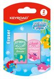 KEYROAD Jelly Fun 2 stuks ombre gummen voor kleurpotloden en potloden voor kantoor, kleuterschool, school, kinderdesign, 2 stuks per verpakking, willekeurige kleurmix