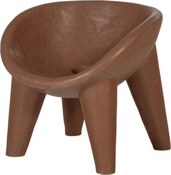 WOOOD Orio Loungestoel - Polymeer - Rood/Bruin - 58x62x62