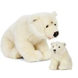 Living Nature AN503 knuffel World Wildlife, witte ijsbeer, bundel