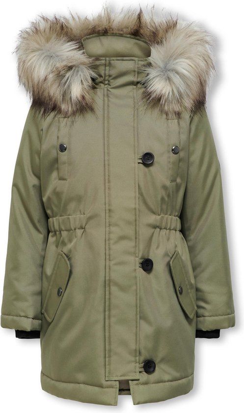 ONLY KOGIRIS FUR PARKA OTW NOOS Meisjes Jas - Maat 152 - Aloe