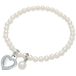 Lulu Jane Armband Parelarmband Wit Zirkonia Hartje Synthetisch Wit 17 cm