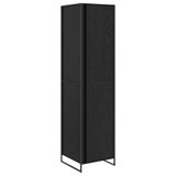 vidaXL Garderobe eiken zwart 50 x 50 x 200 cm bewerkt hout