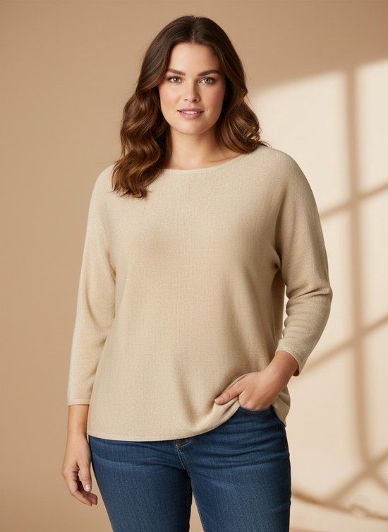 YEST CURVE Jonina Tops - Sand - maat X-0(44)