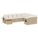 VidaXL Loungeset met kussens, polyrotan, beige