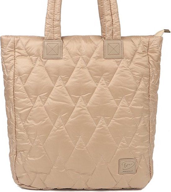 Taupe Shopper Belok - Polyester - 37x34x12 cm - Dames