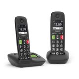 Gigaset E290A Duo Analoge-/DECT-telefoon met Nummerherkenning Zwart