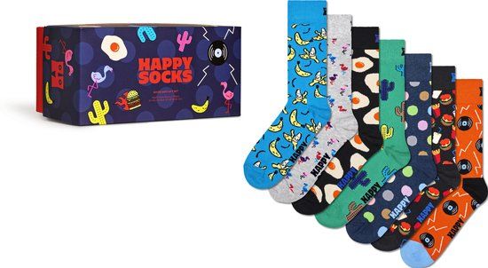 Happy Socks Seven Days Giftbox - 7-Pack Socks - Multi - Men's 41-46