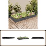 vidaXL Verhoogde Plantenbak - 240x120x25 cm - Vurenhout - Grijs